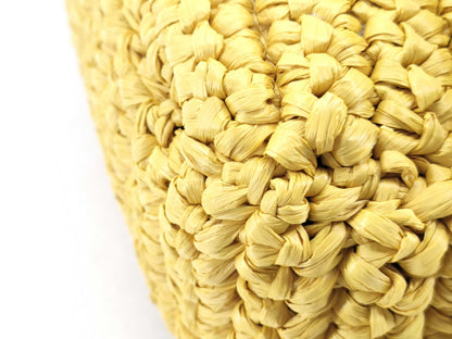 Yves Saint Laurent Unused Niki Chain Shoulder Bag in Raffia