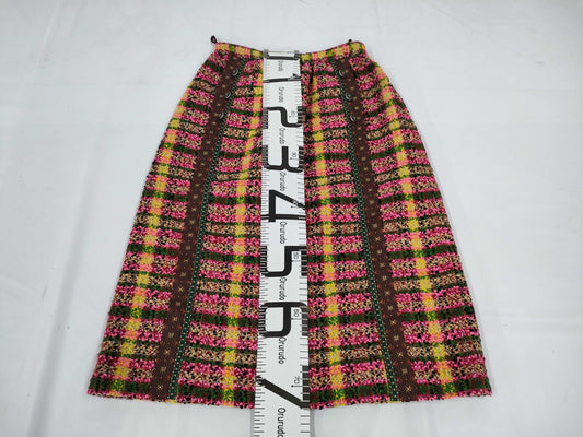 GUCCI Tweed Skirt with Lion Buttons, Size 38
