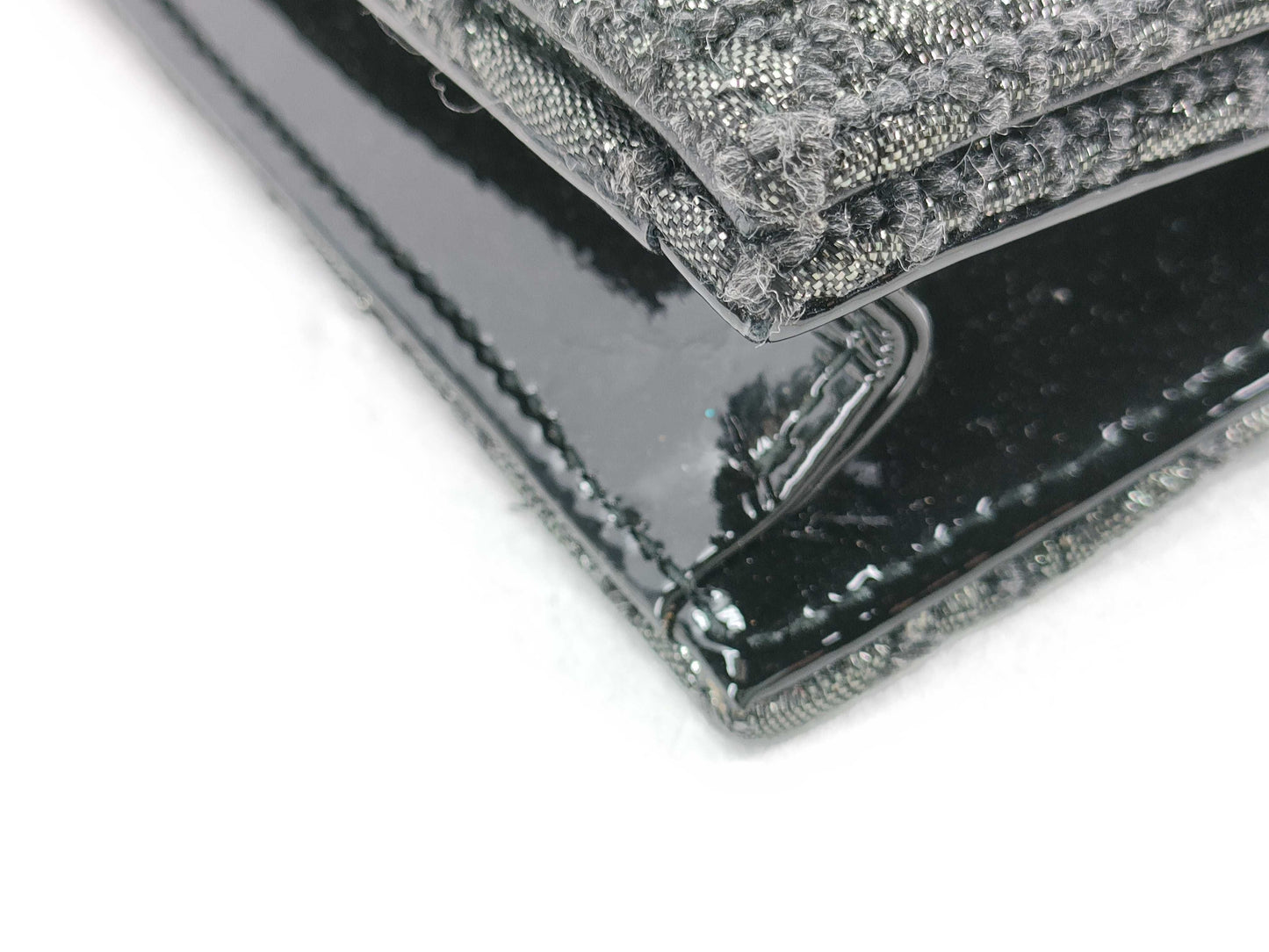 Dior Trotter Cannage Chain Shoulder Bag in Black