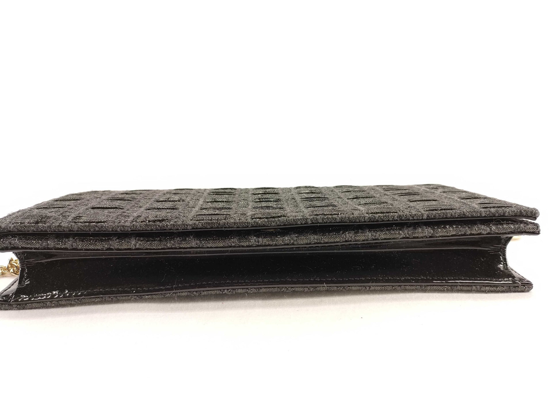 Dior Trotter Cannage Chain Shoulder Bag in Black
