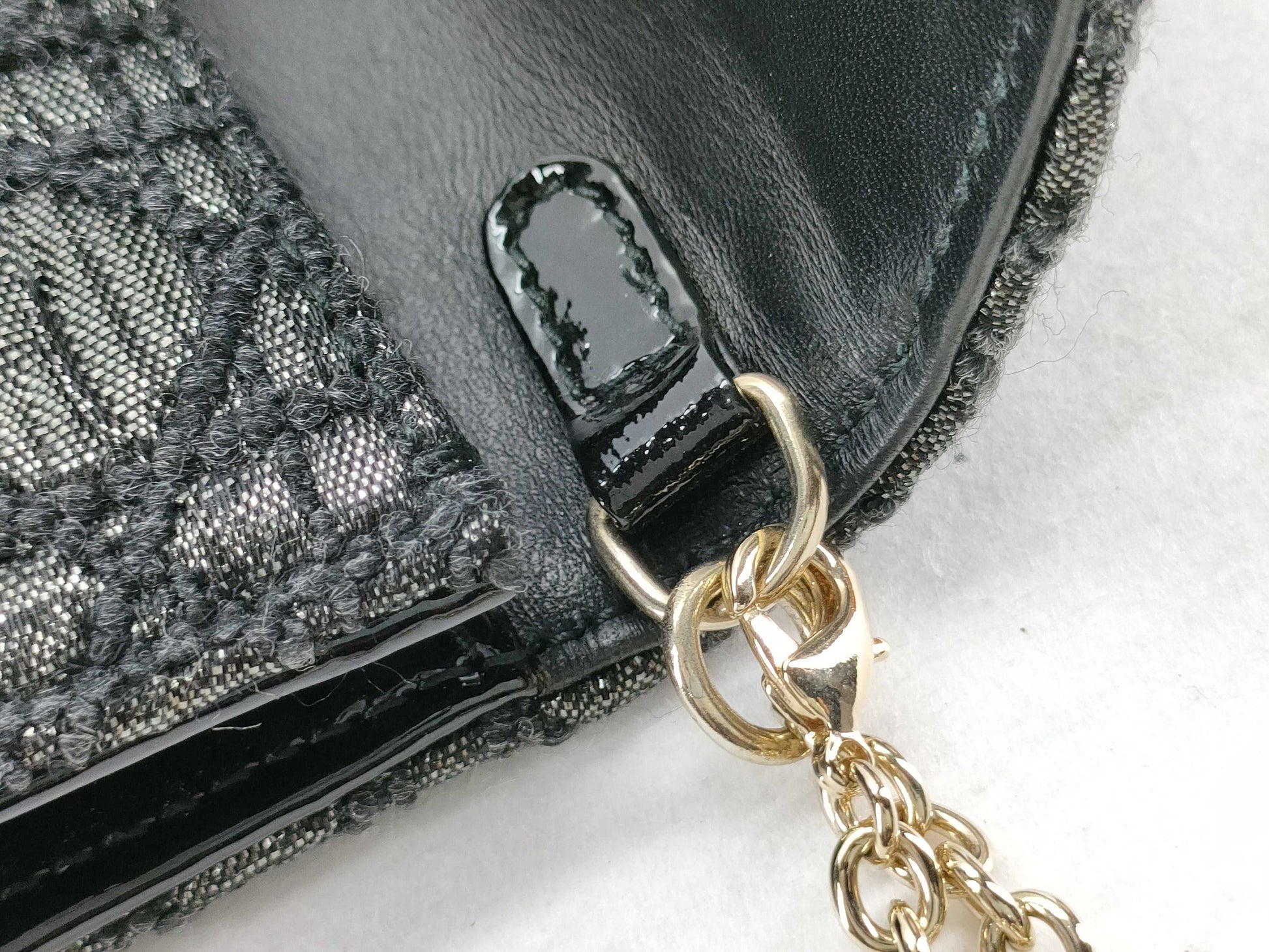 Dior Trotter Cannage Chain Shoulder Bag in Black