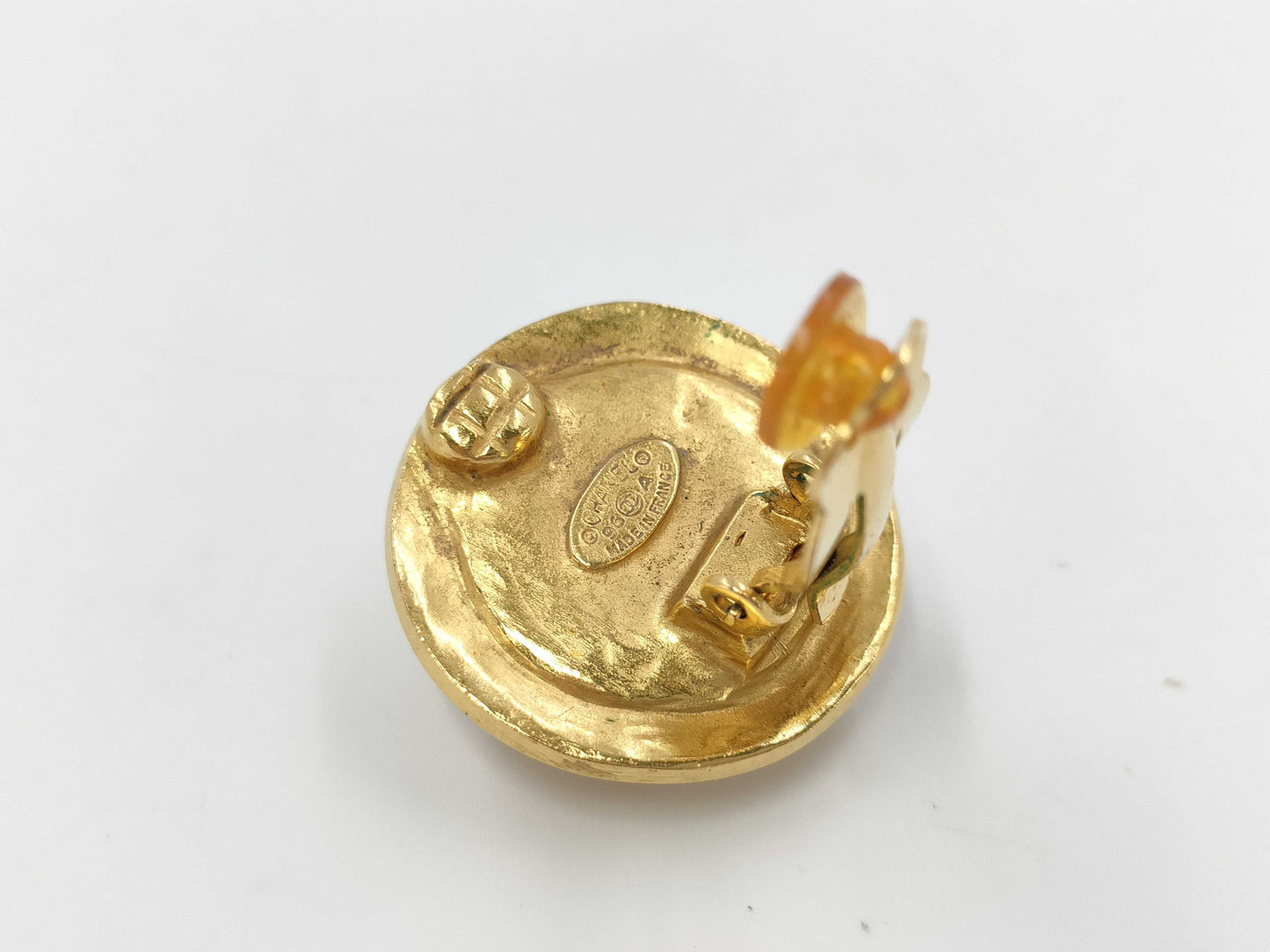 CHANEL 96A Coco Mark Pearl Earrings