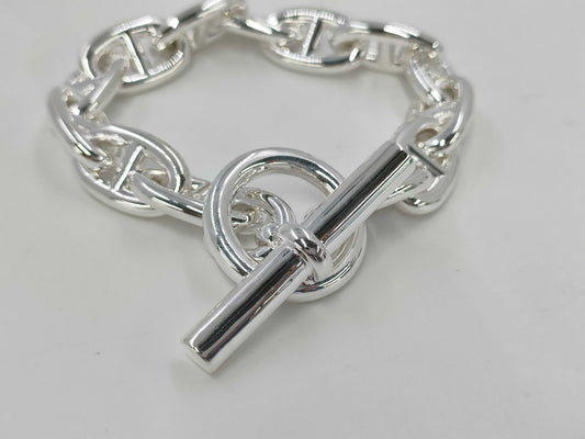 HERMES Chaine d'Ancre TGM Bracelet, 13 links, Ag925, 120.6g, 23 stamped, Bracelet/Bangle