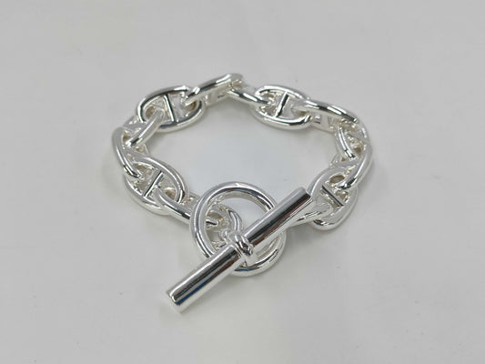 HERMES Chaine d'Ancre TGM Bracelet, 13 links, Ag925, 120.6g, 23 stamped, Bracelet/Bangle