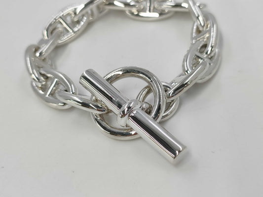 HERMES Chaine d'Ancre Bracelet, GM, 13 links, Ag925, 75.6g, 24-stamped, Bracelet/Bangle