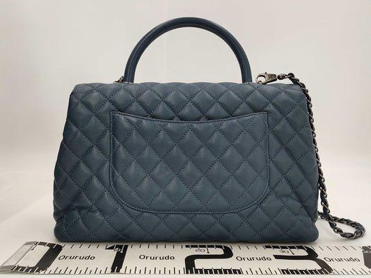 CHANEL Matelasse 2-way Chain Shoulder Bag with Caviar Skin
