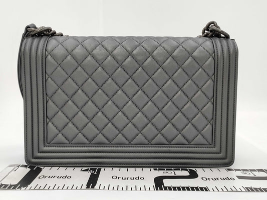 CHANEL Boy Chanel Chain Shoulder Bag in Silver