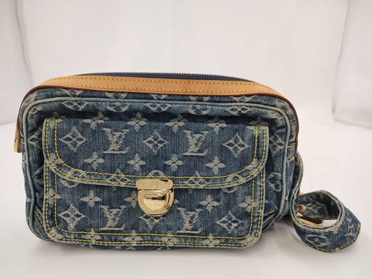 LOUIS VUITTON Denim Bum Bag Waist Bag