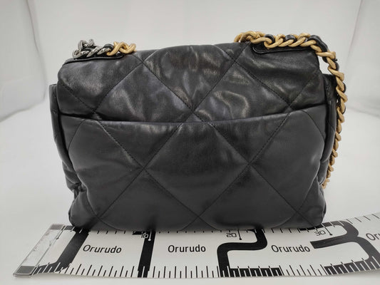 CHANEL Gunmetal Chain Shoulder Bag