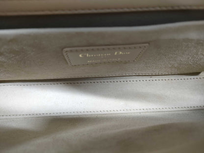 Dior Lady D Joy 2-way Shoulder Bag in Beige, Multicolored with Gold Hardware, Raffia and Calfskin, 04-MA-0293, Handbag