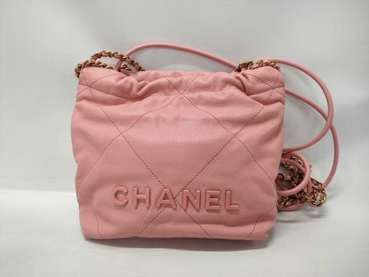 CHANEL Chanel 22 Chain Shoulder Bag AS3980 Pink Caviar Leather with Gold Hardware CJNXKT64 Shoulder Bag