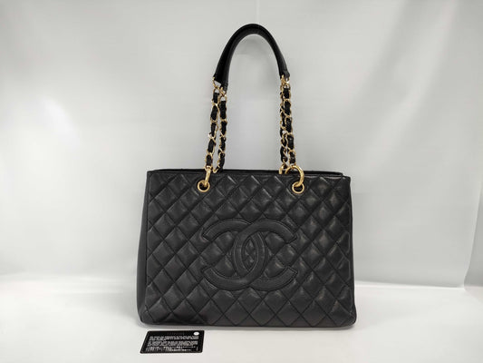 CHANEL CHANEL GST Matelasse Coco Mark Tote Bag A50995 Black with Gold Hardware and Caviar Leather 13228689 Tote Bag