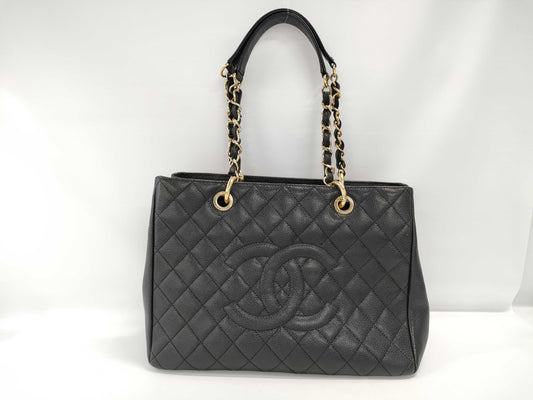 CHANEL CHANEL GST Matelasse Coco Mark Tote Bag A50995 Black with Gold Hardware and Caviar Leather 15490915 Tote Bag