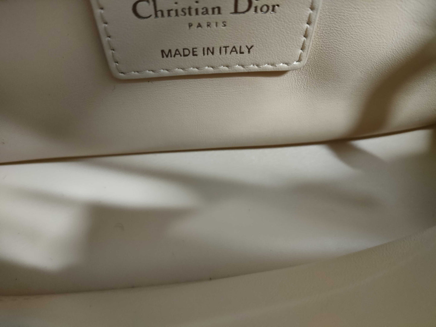 Dior Caro Small Chain Shoulder Bag in Ivory with Black Hardware and Tweed