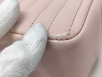 CHANEL Design Stitch Chain Shoulder Bag Pink Beige with Gold Hardware, Lambskin, 23078341 Shoulder Bag