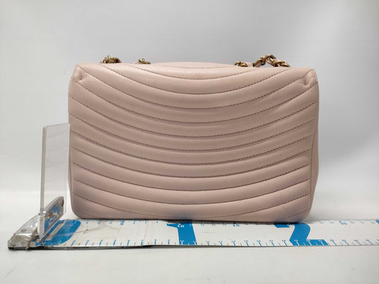 CHANEL Design Stitch Chain Shoulder Bag Pink Beige with Gold Hardware, Lambskin, 23078341 Shoulder Bag