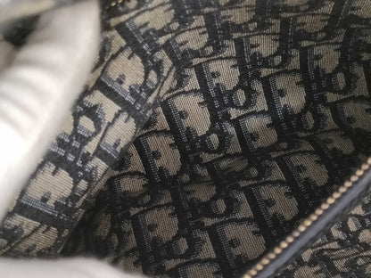 Dior Dior 2-way basket bag shoulder bag M7601CMVO Navy Brown with gold hardware Canvas Rattan 63-MA-1200 Shoulder bag