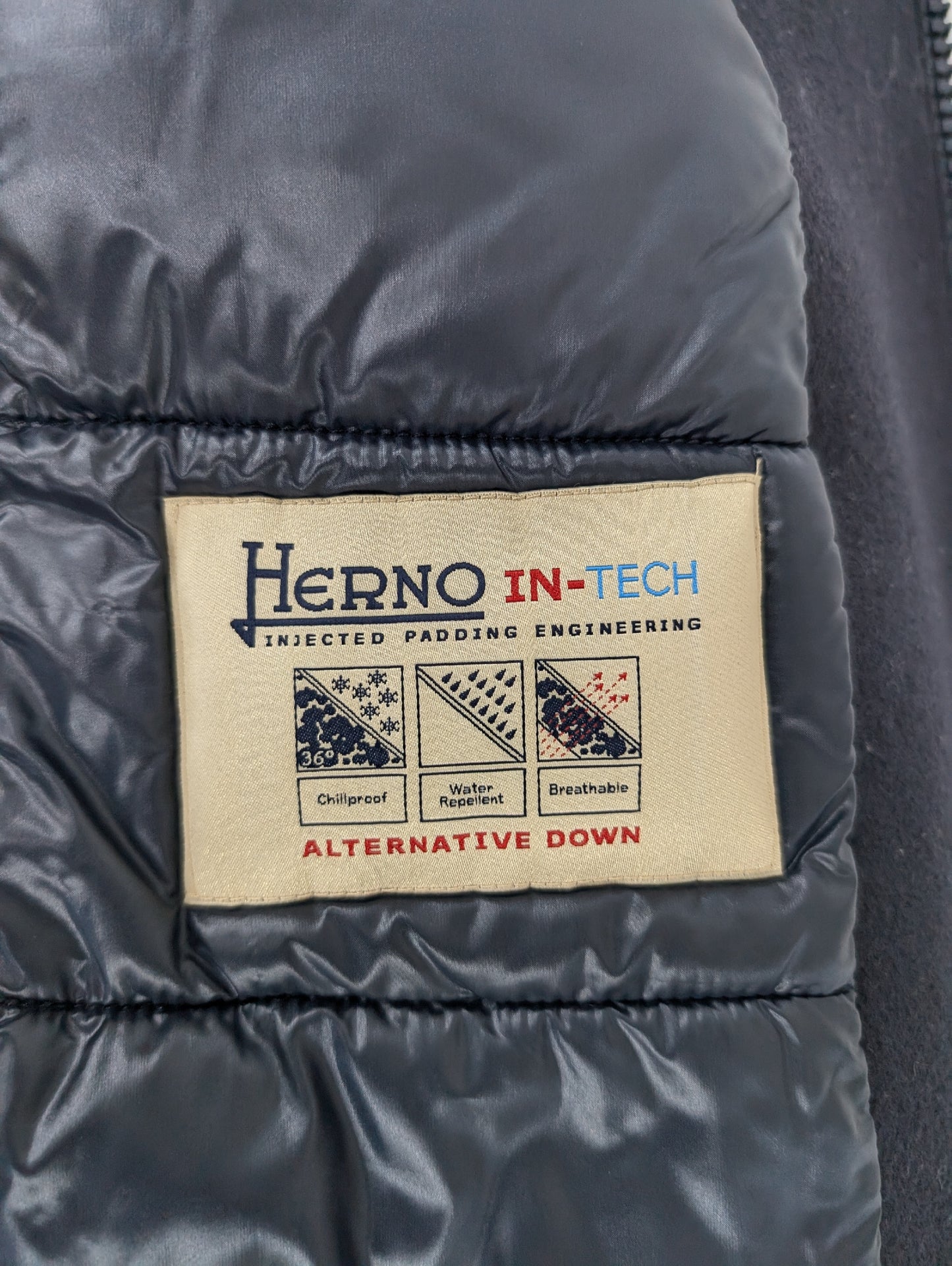 HERNO IN-TECH Wool Down Coat, Colorfast, Size 46