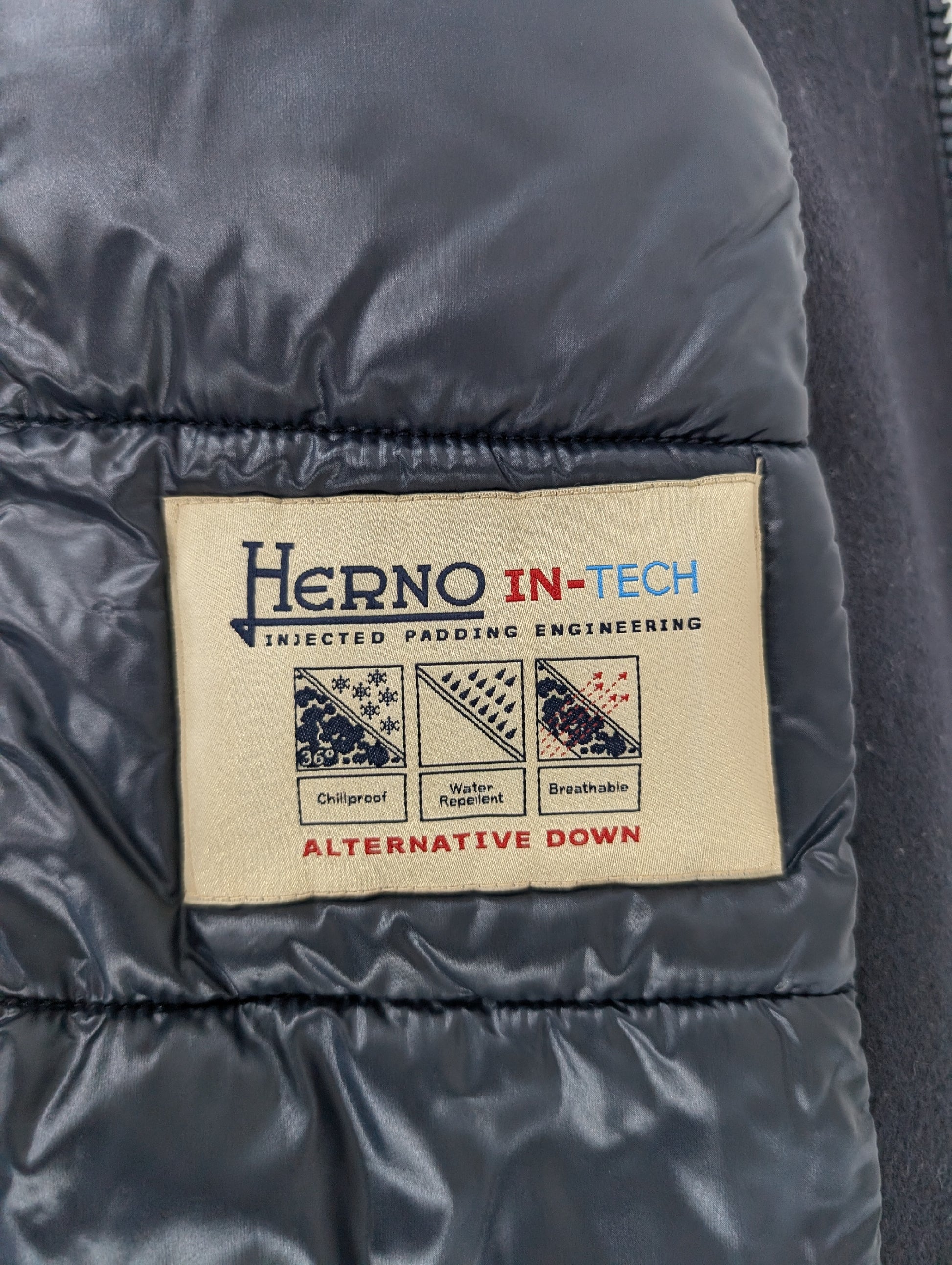 HERNO IN-TECH Wool Down Coat, Colorfast, Size 46