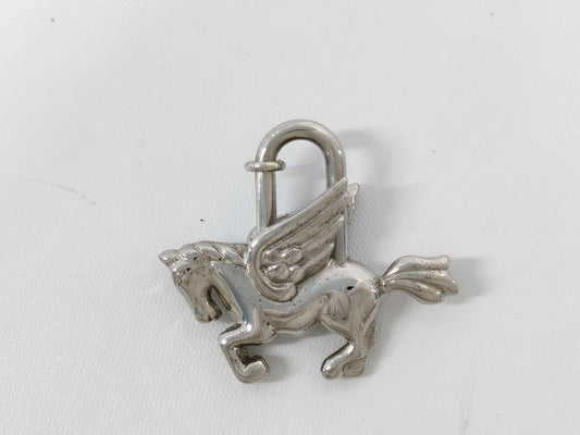 HERMES Pegasus Cadena Charm, Silver