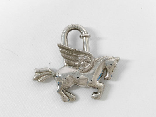 HERMES Pegasus Cadena Charm, Silver