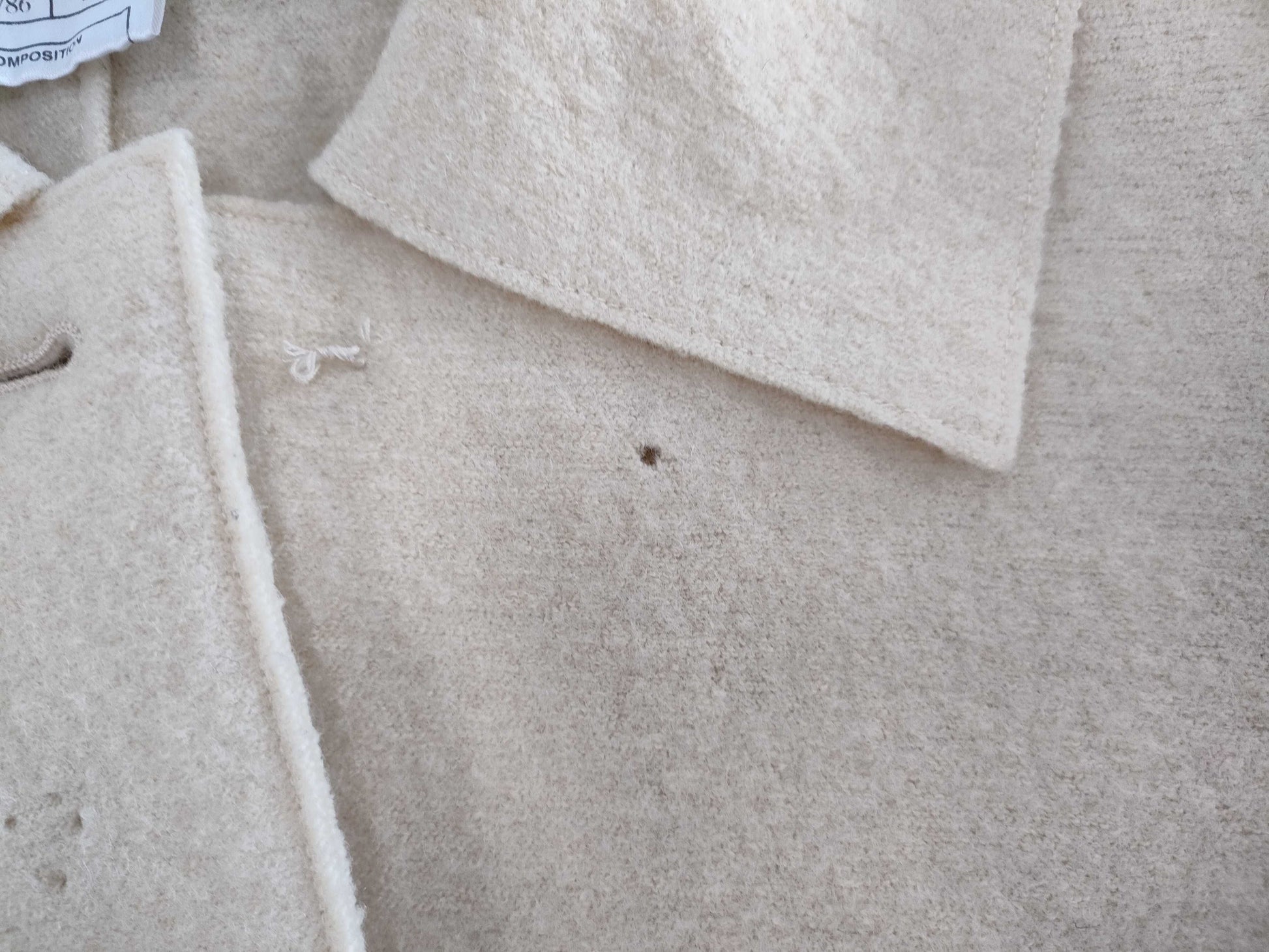 CHANEL Wool Trench Coat with Wood Buttons, Size 38, 99A