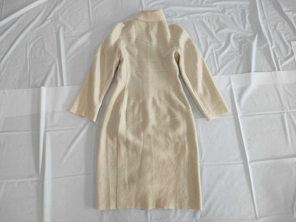 CHANEL Wool Trench Coat with Wood Buttons, Size 38, 99A