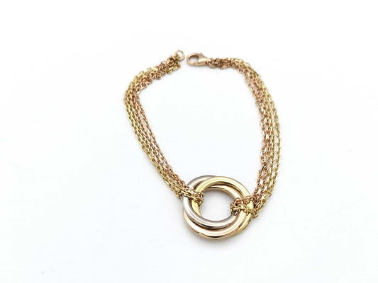 Cartier 4-Strand Trinity Bracelet/Bangle in Au750, 8.9g 
