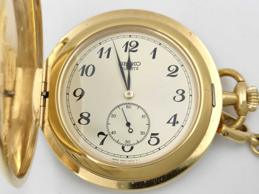SEIKO SAPB01H 7N07-001A 140611 Quartz Pocket Watch