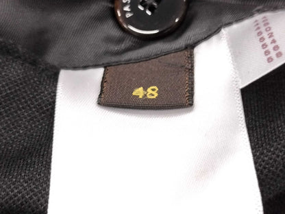 LOUIS VUITTON 2015SS Tailored Jacket, Single Breasted, Cotton, Unlined Back, Side Vents, Size 48, Black, RM151F