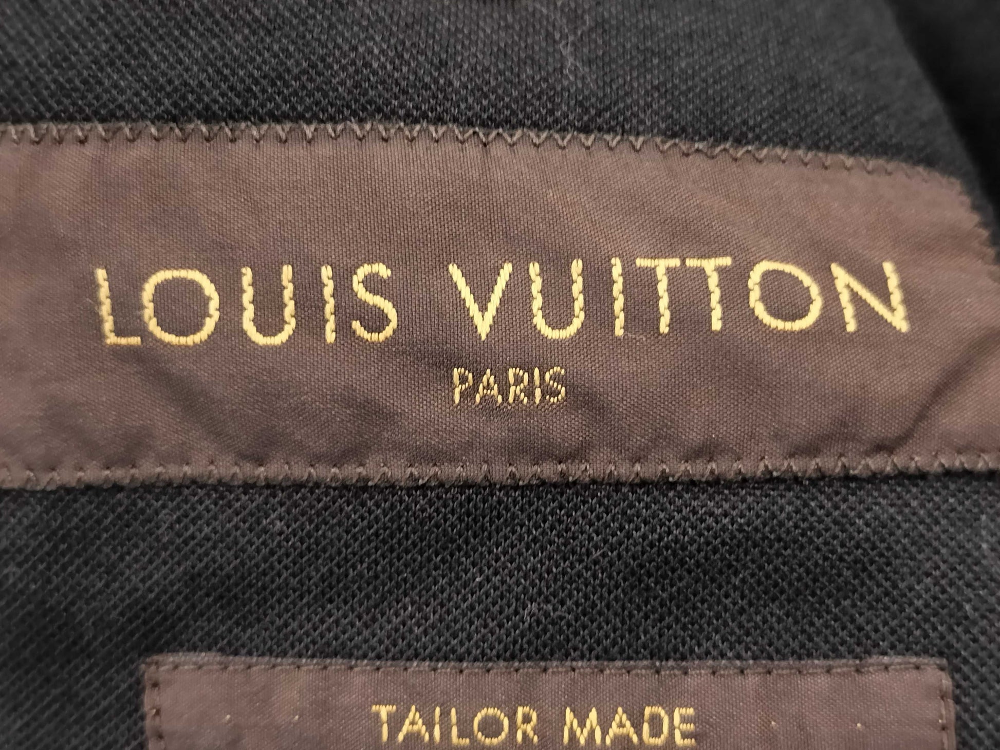LOUIS VUITTON 2015SS Tailored Jacket, Single Breasted, Cotton, Unlined Back, Side Vents, Size 48, Black, RM151F