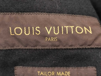 LOUIS VUITTON 2015SS Tailored Jacket, Single Breasted, Cotton, Unlined Back, Side Vents, Size 48, Black, RM151F