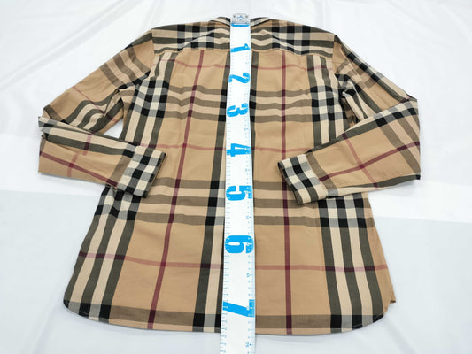 BURBERRY London England Check Pattern Long Sleeve Shirt Size M