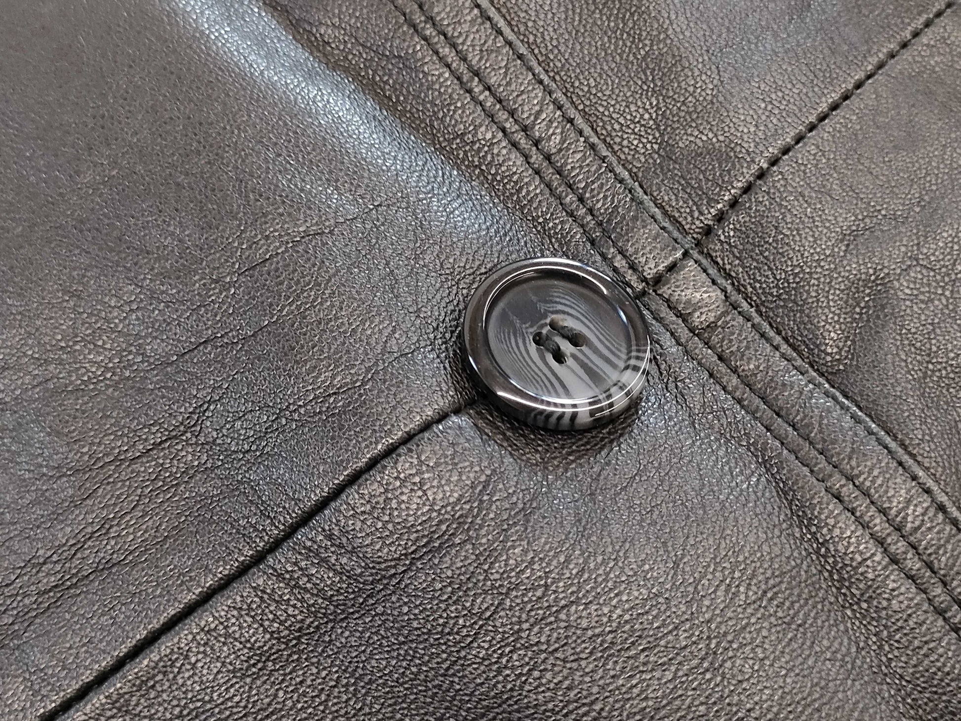 Balmain leather coat coat