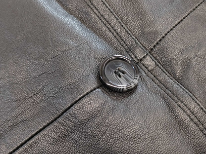 Balmain leather coat coat
