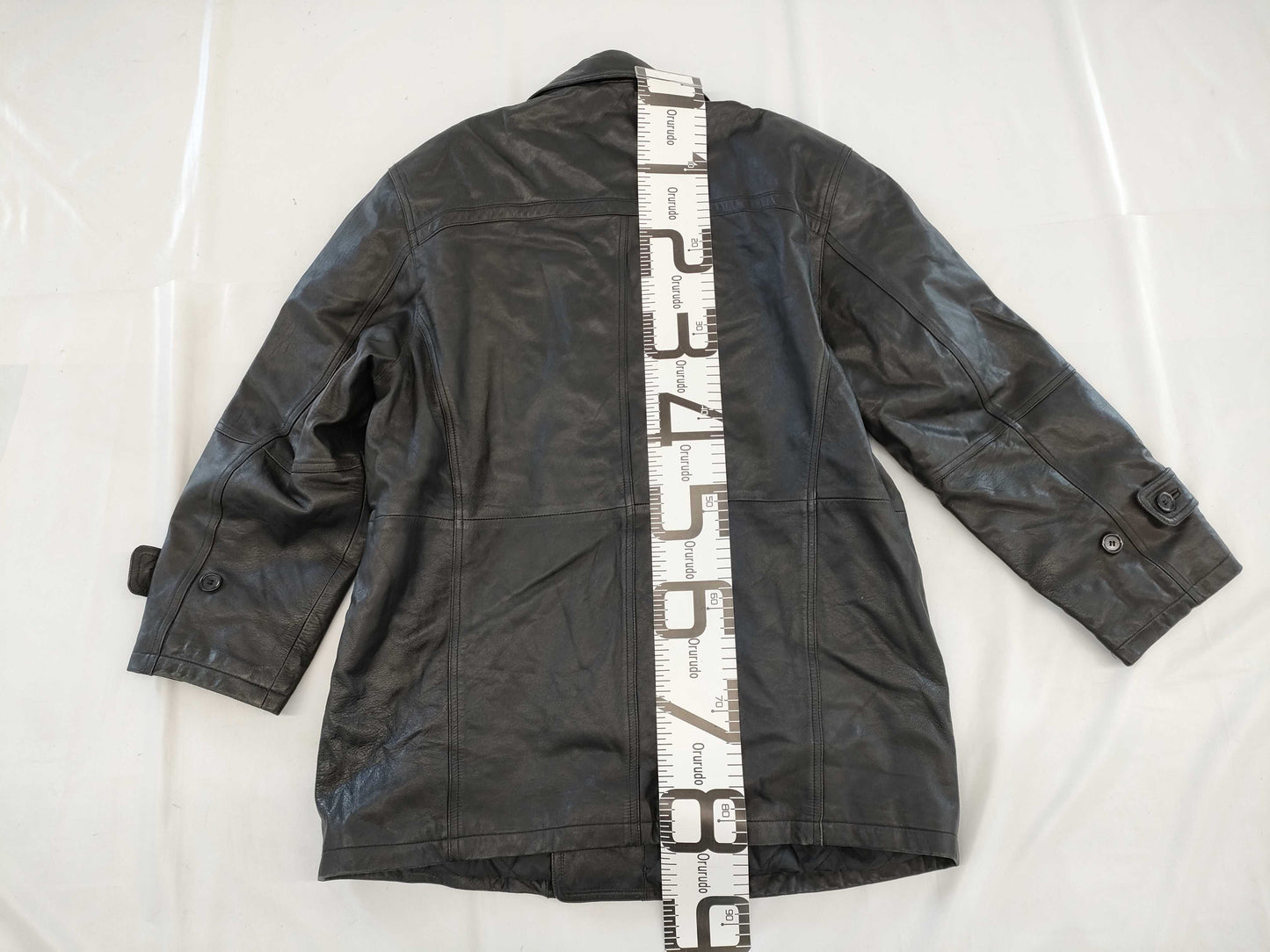 Balmain leather coat coat