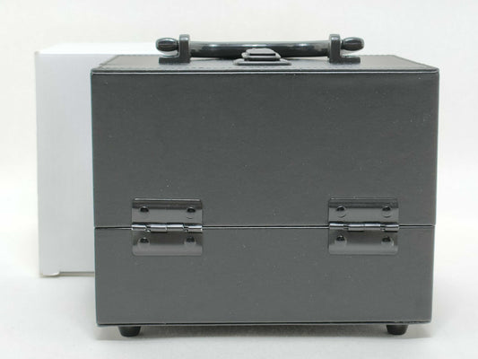 Yves Saint Laurent Makeup Box Vanity 2-Tier Leather Vanity Bag in Black
