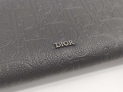 Dior Long Zip Wallet 2ESBC252FLG-H00N Black with Silver Hardware, Smooth Calfskin