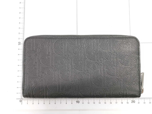 Dior Long Zip Wallet 2ESBC252FLG-H00N Black with Silver Hardware, Smooth Calfskin