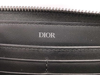 Dior Long Zip Wallet 2ESBC252FLG-H00N Black with Silver Hardware, Smooth Calfskin