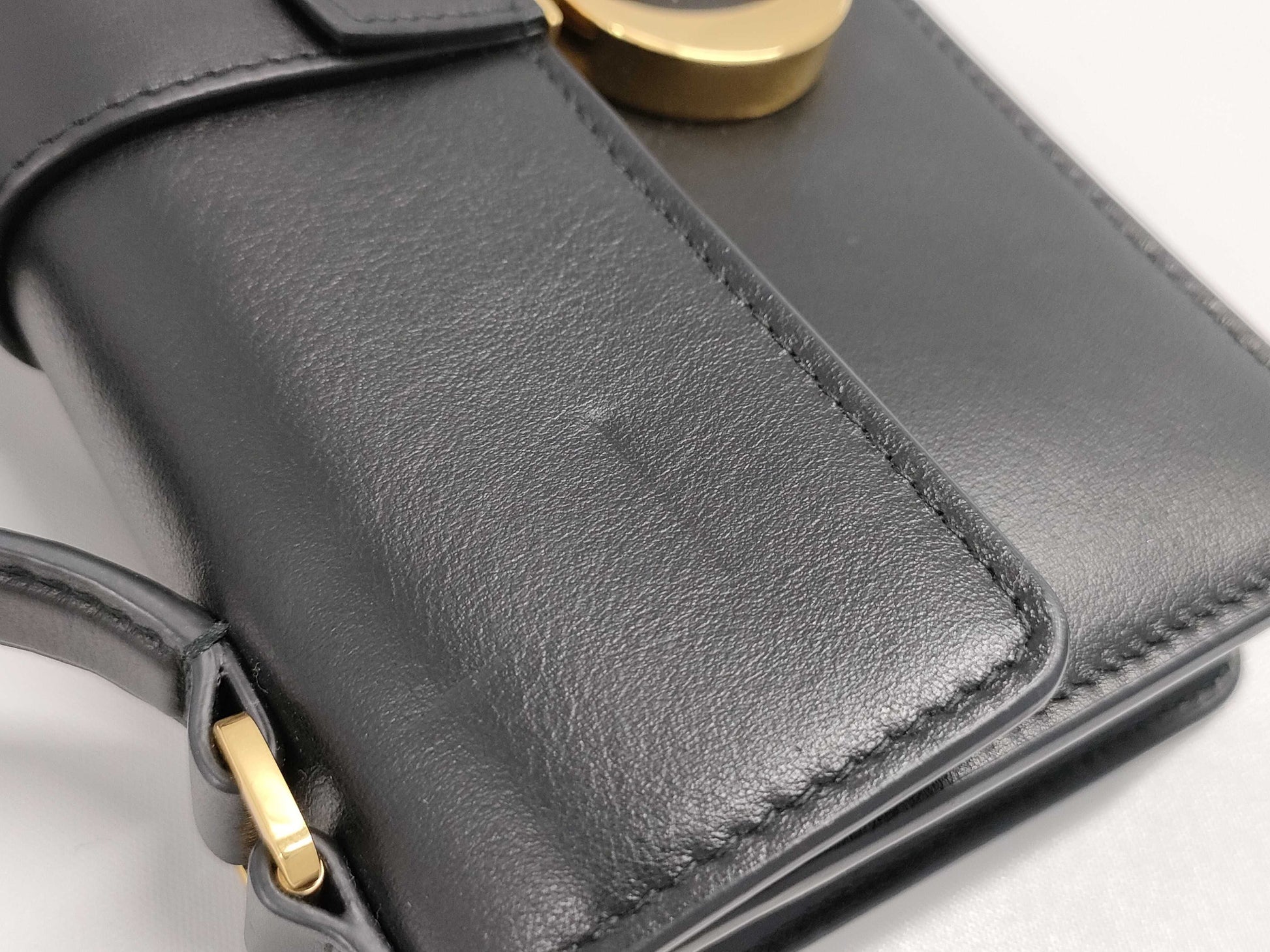 Dior Miss Montaigne Mini Black Leather Shoulder Bag with Gold Hardware
