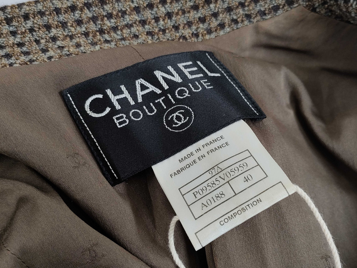 CHANEL FLOWER COCO MARK BUTTON DOUBLE TAILORD JACKET Size 40 Jacket