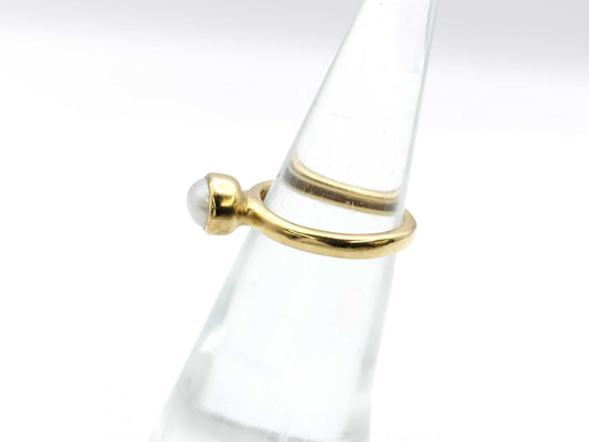 agete Pearl K18 3.0g Ring 