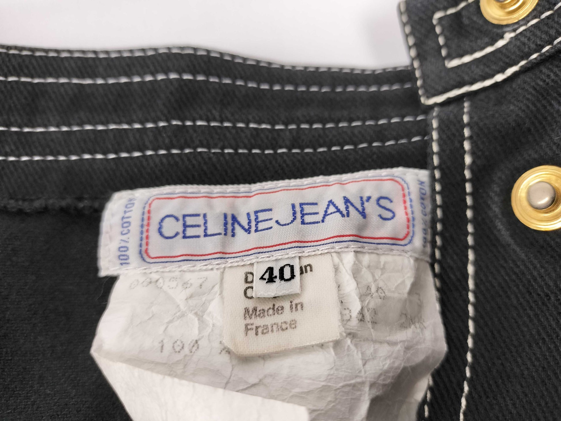 CELINE JEANS Denim Skirt Black Skirt