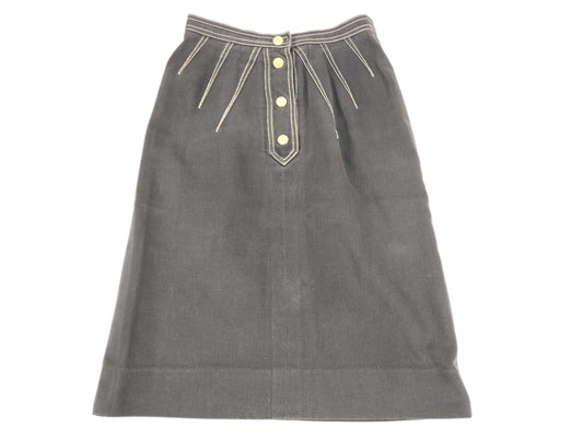 CELINE JEANS Denim Skirt Black Skirt