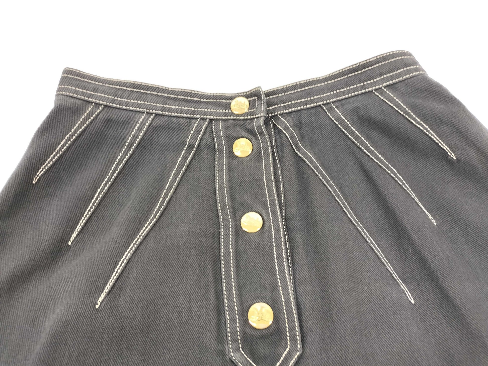CELINE JEANS Denim Skirt Black Skirt