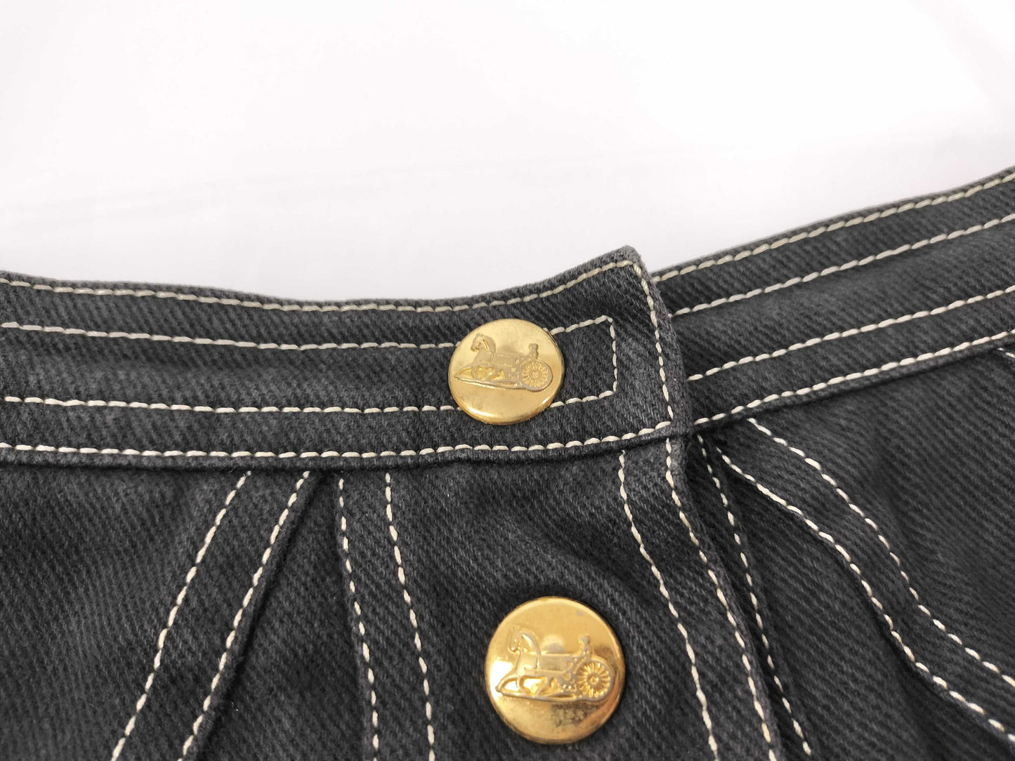 CELINE JEANS Denim Skirt Black Skirt