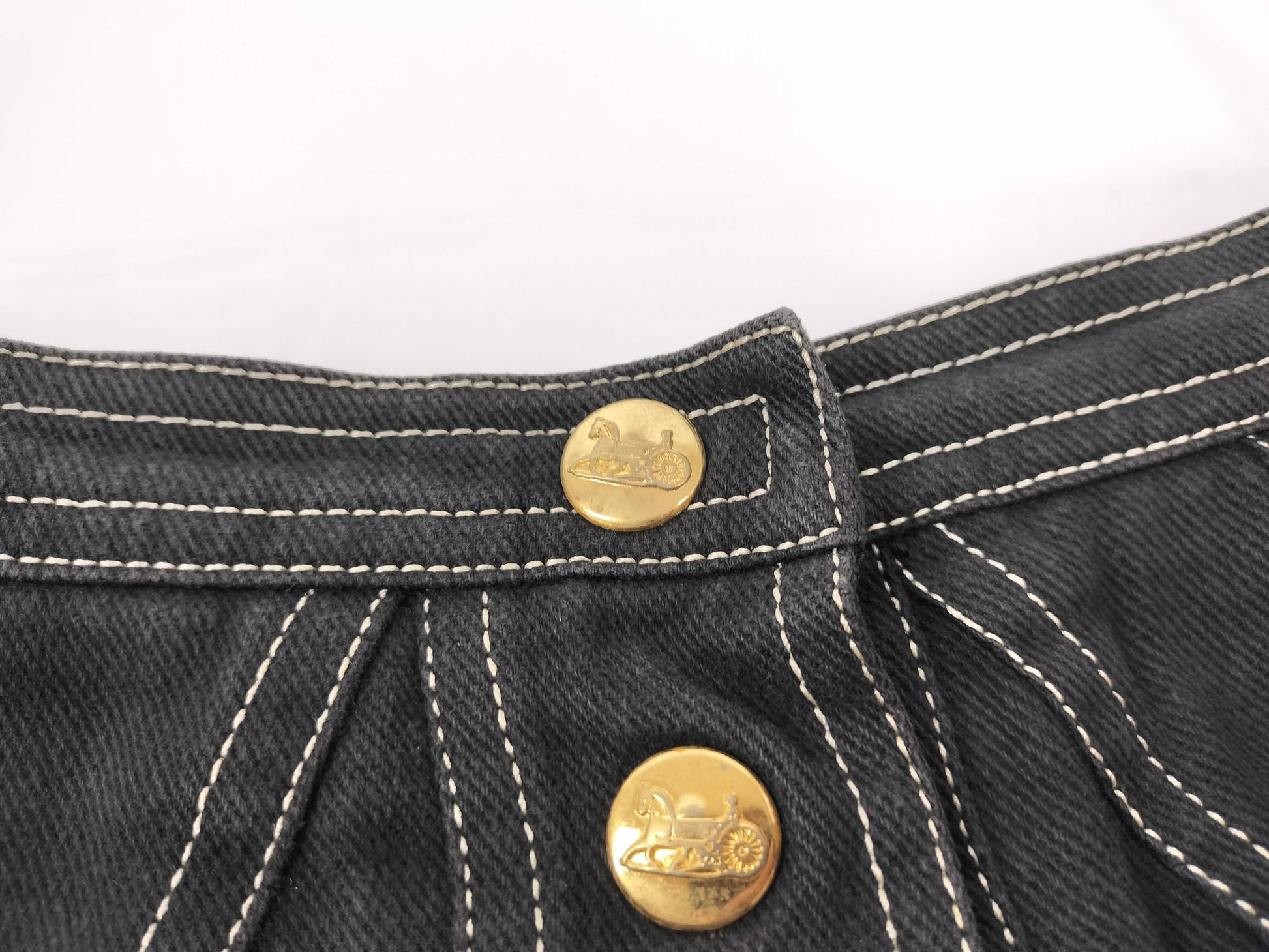 CELINE JEANS Denim Skirt Black Skirt