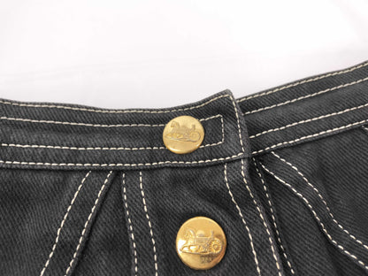 CELINE JEANS Denim Skirt Black Skirt