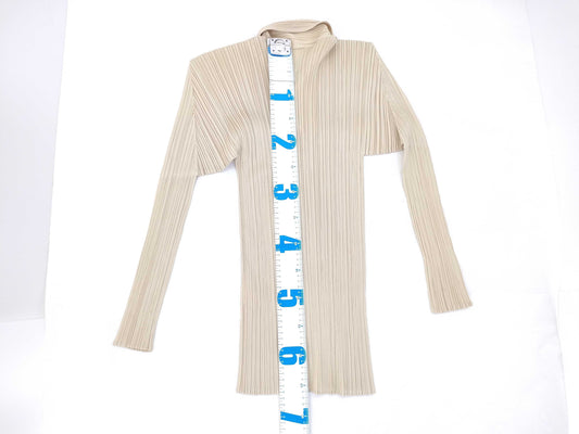 PLEATS PLEASE PLEATS PLEASE Top One-Button Shirt Beige Tops